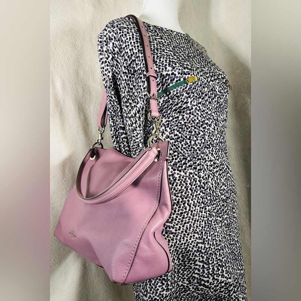 COACH purse with removable shoulder strap- gorgeous light purple-violet leather